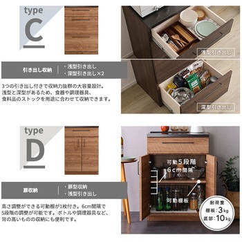 日本製 特殊鋼板を使った組み合わせキッチンカウンター 180cm オープン収納+オープン収納+扉収納 ホームテイスト