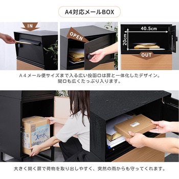 宅配ボックス ワイドロータイプ 2ボックス ホームテイスト
