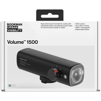 Volume Front 1500 自転車用フロントライト Black BOOKMAN