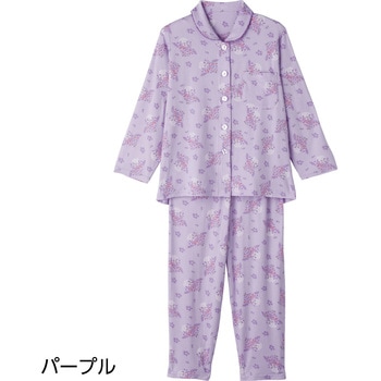 800452婦人大きめボタンのびのびストレッチパジャマ ケアファッション