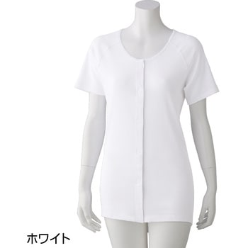 800551IFMC.婦人3分袖ワンタッチシャツ(2枚組) ケアファッション