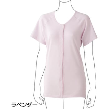 800551IFMC.婦人3分袖ワンタッチシャツ(2枚組) ケアファッション