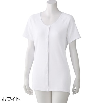 800553IFMC.婦人3分袖ホックシャツ(2枚組) - ケアファッション