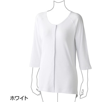 800552IFMC.婦人7分袖ワンタッチシャツ(2枚組) ケアファッション