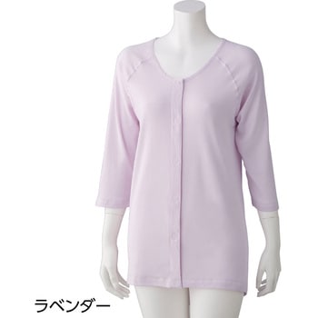 800552IFMC.婦人7分袖ワンタッチシャツ(2枚組) ケアファッション
