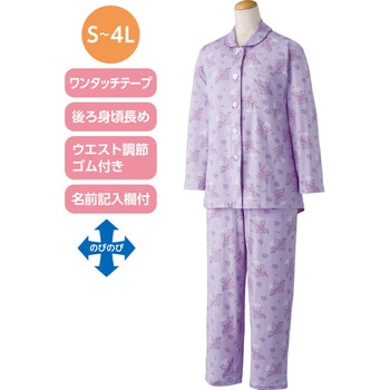800453婦人ワンタッチのびのびストレッチパジャマ ケアファッション