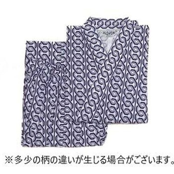おせわさん おくつろ着 紳士/コン幾何柄/M ウェルファン