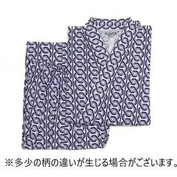 おせわさん おくつろ着 紳士/コン幾何柄/L - ウェルファン