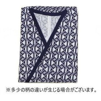 おせわさん ガーゼ合わせ 紳士用/コン幾何柄/L - ウェルファン