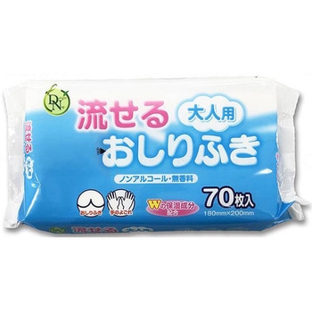 大人用流せるおしりふき 70枚入/個/- 大一紙工