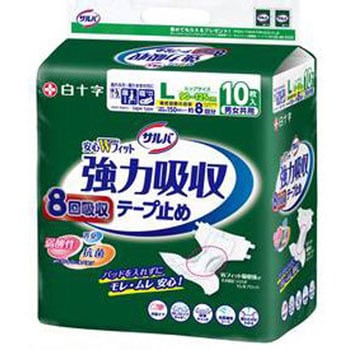 サルバ強力吸収テープ止め L10枚/袋/L 白十字