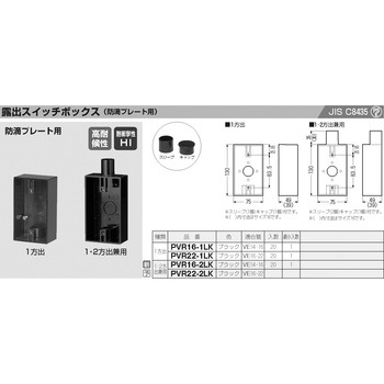 露出スイッチボックス(防滴プレート用) 未来工業