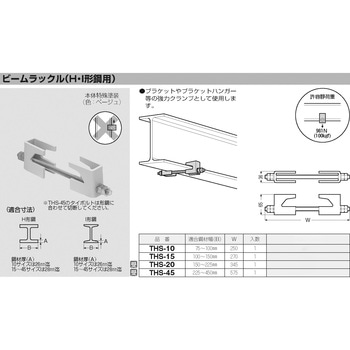 ビームラックル(H形鋼・C形鋼組み合わせ用) 未来工業