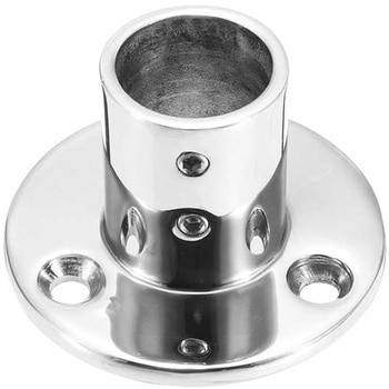 パイプ用ラウンドベース0° ステンレス316製 トップウォーター