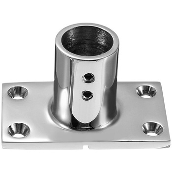 パイプ用ラウンドベース0° ステンレス316製 トップウォーター
