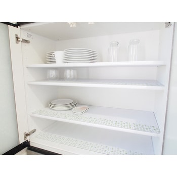 防虫食器棚シート 白い花 ワイズ