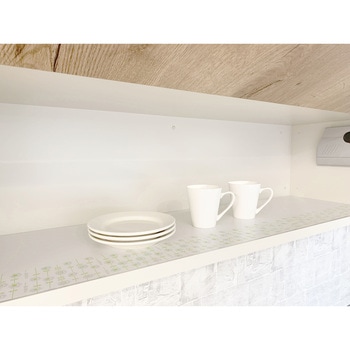 防虫食器棚シート 白い花 ワイズ