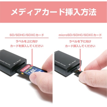 SD microSDカードリーダライタ  USB-Aブラック MCO