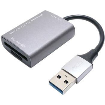 SD microSDカードリーダライタ USB-Aダークシルバー MCO