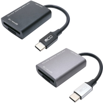 SD microSDカードリーダライタ TypeC ブラック MCO