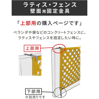 ラティス・フェンス壁面用固定金具(上部) 住まいスタイル