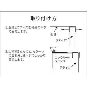 ラティス・フェンス壁面用固定金具(上部) 住まいスタイル