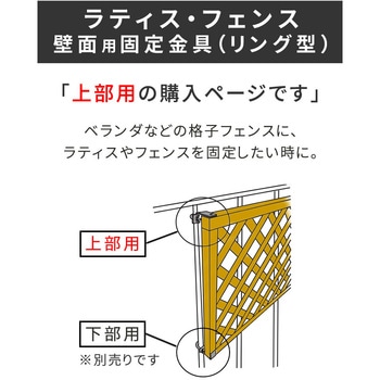 ラティス・フェンス壁面用固定金具(リング型上部) 住まいスタイル