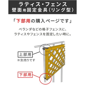 ラティス・フェンス壁面用固定金具(リング型下部) 住まいスタイル