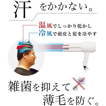 頭皮と髪に優しいドライヤー「あせしらーず」 サンコー(電子機器)