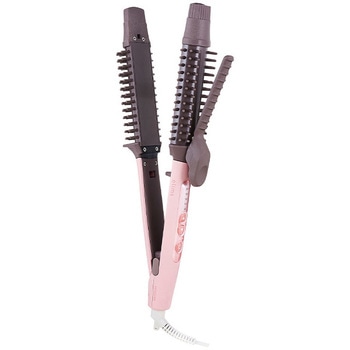 マイナスイオン2WAYブラシヘアーアイロン(32mm径) メルティピンク TB553A テスコム