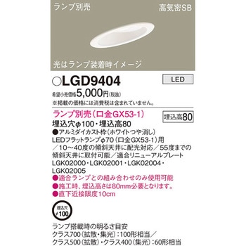 LEDランプ交換型 ダウンライト 本体 Panasonic(パナソニック)