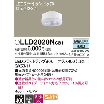 LEDフラットランプ 単色タイプ Panasonic(パナソニック)