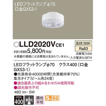 LEDフラットランプ 単色タイプ Panasonic(パナソニック)