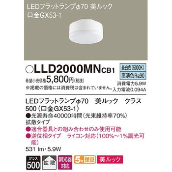 LEDフラットランプ 単色タイプ 美ルック Panasonic(パナソニック)