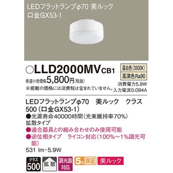 LEDフラットランプ 単色タイプ 美ルック Panasonic(パナソニック)