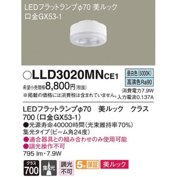 LEDフラットランプ 単色タイプ 美ルック Panasonic(パナソニック)