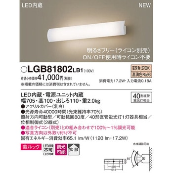 長手配光ブラケット 美ルック Panasonic(パナソニック)