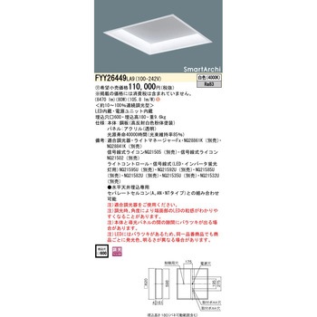 スマートアーキ フラットライトアーキテクチャルスクエアタイプ 高光束タイプ【受注生産品】 Panasonic(パナソニック)