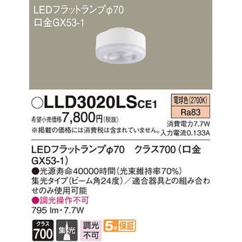LEDフラットランプ Panasonic(パナソニック)