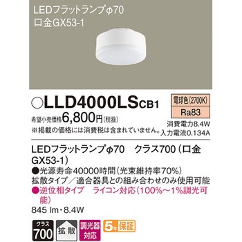 LEDフラットランプ Panasonic(パナソニック)