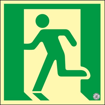 高輝度蓄光避難誘導標識(C級認定品) 日本緑十字社