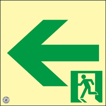 高輝度蓄光避難誘導標識(C級認定品) 日本緑十字社