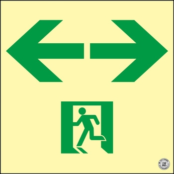 高輝度蓄光避難誘導標識(C級認定品) 日本緑十字社