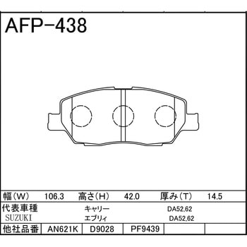 AFP-438 ディスクパッド 1セット 冨士ブレーキ工業 【通販サイトMonotaRO】