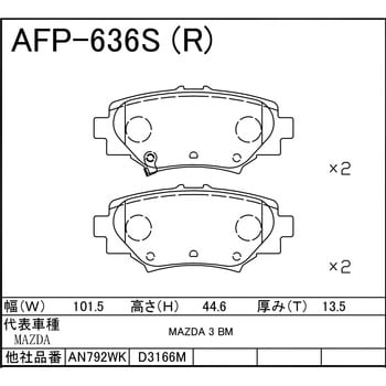 AFP-636S ディスクパッド 1セット 冨士ブレーキ工業 【通販サイト