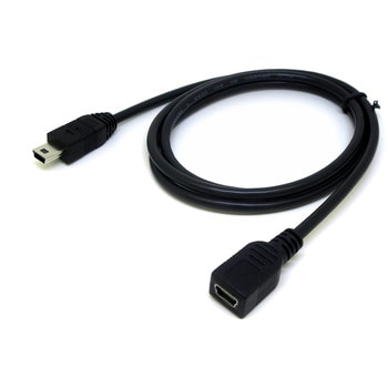 CA7428 USBケーブル 変換名人 オス - メス ブラック色 シールドあり