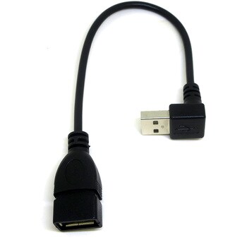 CA2010 USBケーブル 変換名人 オス - メス ブラック色 ケーブル長20cm