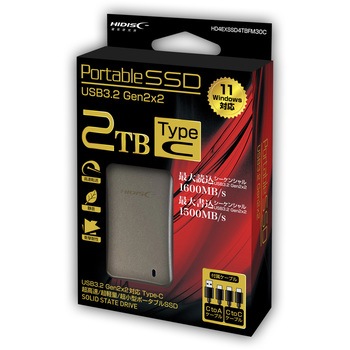 HD4EXSSD2TBPM30C HIDISC USB3.2 Gen2X2 �|�[�^�u��SSD HIDISC 13375479