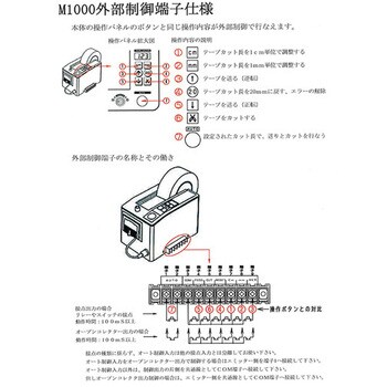 M1000ET-7 電子テープカッター(外部端子仕様) エクト 1台 M1000ET-7 