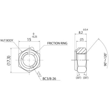 3カ-W Uナット(BC - 大阪魂